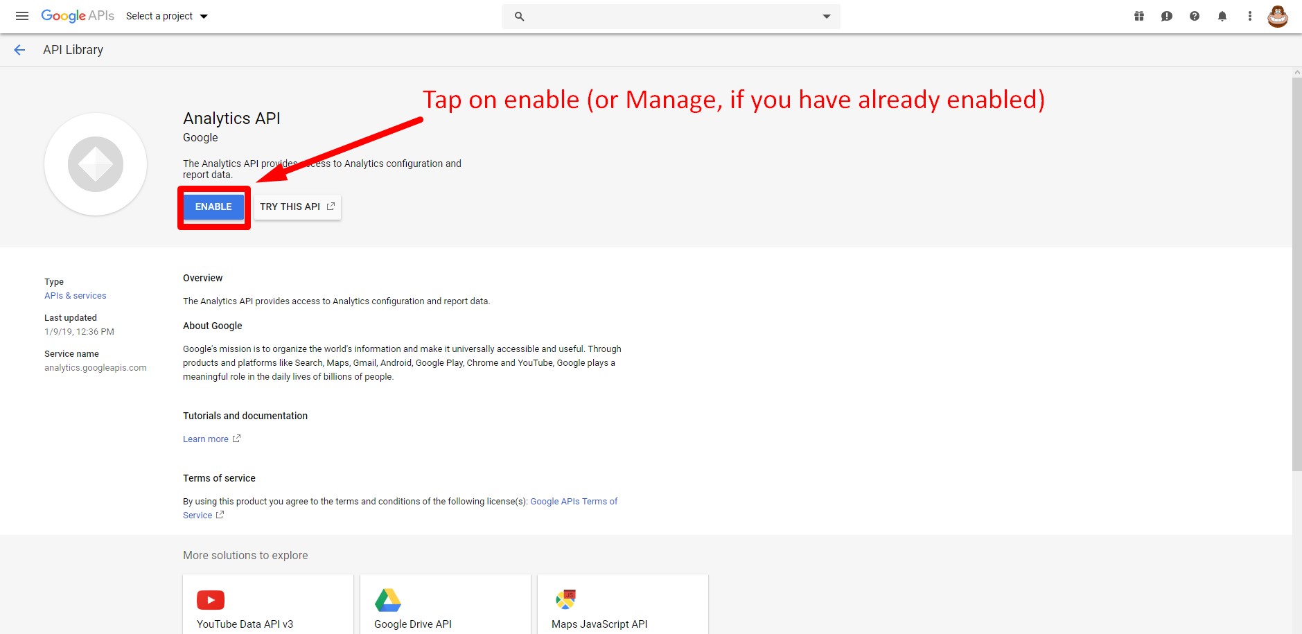 Step 15. Tap on Enable (or Manage) if already enabled Step 15. Tap on Enable (or Manage) if already enabled